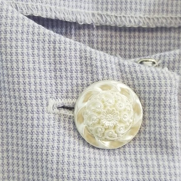 Cottage Core 80s Vintage Purple Button Down - Picture 2 of 9